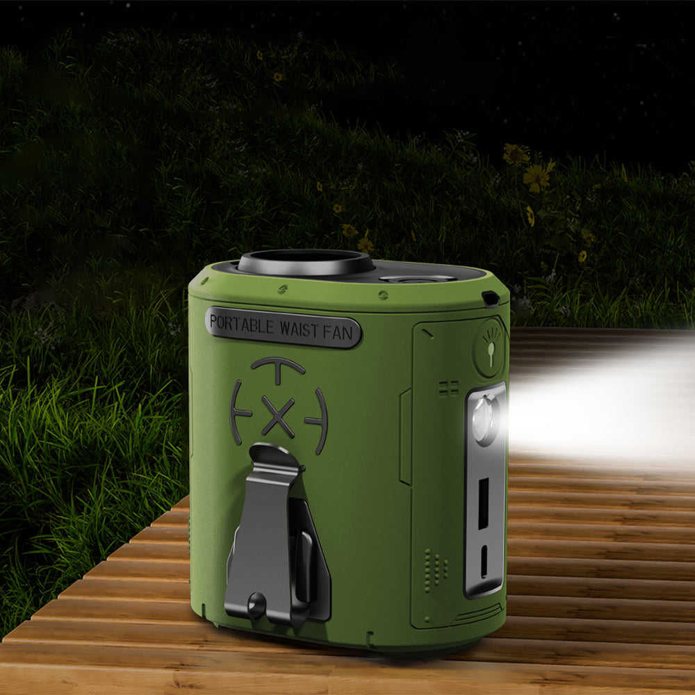 Prenosný ventilátor Techsuit Z14 s externou batériou 5000mAh, Sivý