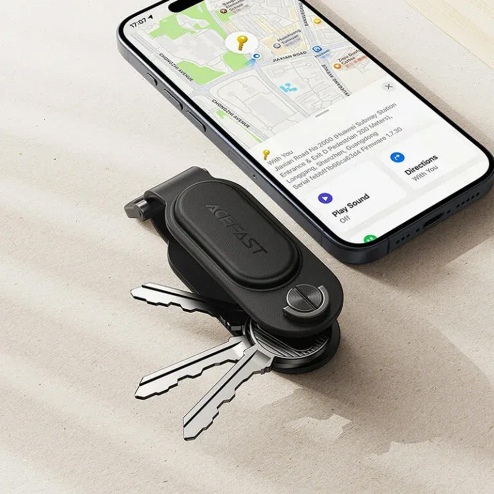 Acefast SmartTag Keychain SS for iOS Series, Black