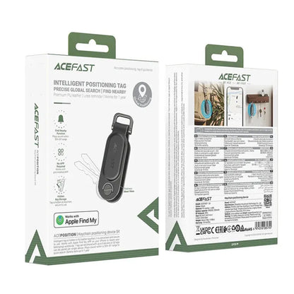 Acefast SmartTag Keychain SS for iOS Series, Black