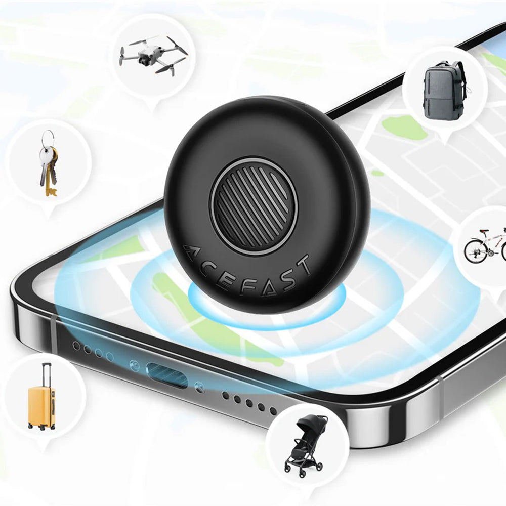 Acefast SmartTag S1 pre iOS Series, Sada 4 kusy, Sivá