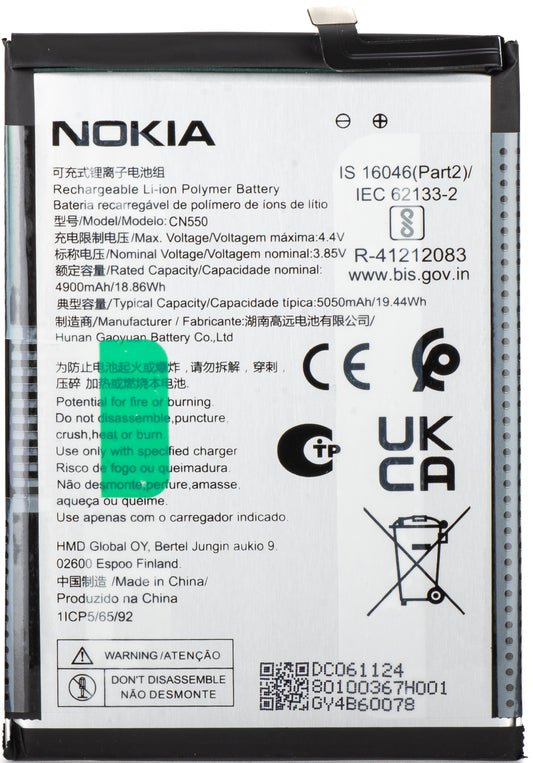 Batéria Nokia G22, CN550, servisný balík 80100367H001 