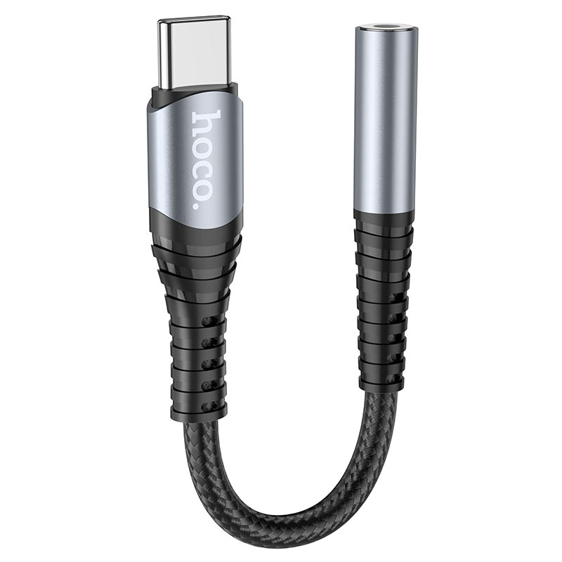 USB-C audio adaptér - 3,5 mm HOCO LS33, sivý