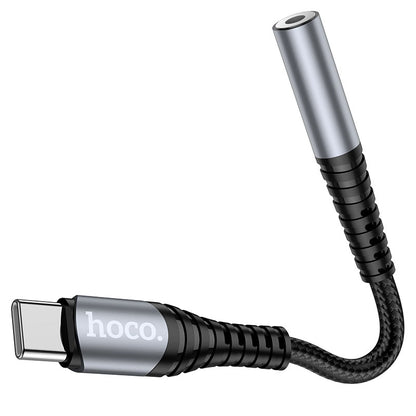 USB-C audio adaptér - 3,5 mm HOCO LS33, sivý