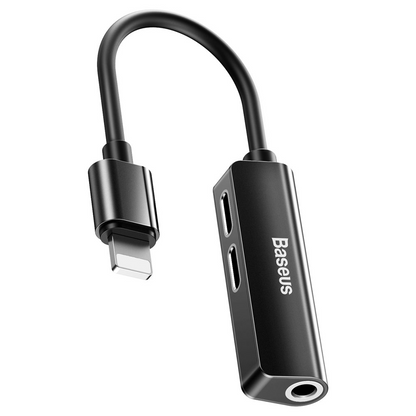 Audio adaptér Lightning - Lightning / 3,5 mm Baseus L52, čierny, znovu zabalený CALL52-01