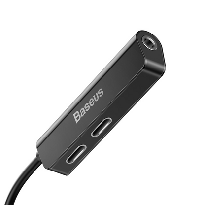 Audio adaptér Lightning - Lightning / 3,5 mm Baseus L52, čierny, znovu zabalený CALL52-01
