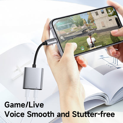 Audio adaptér Lightning - Lightning / Lightning McDodo CA-5560 Wales, Sivý