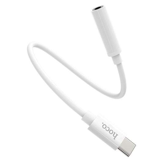USB-C audio adaptér - 3,5 mm HOCO LS30, biely