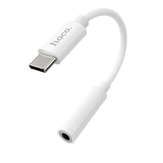 USB-C audio adaptér - 3,5 mm HOCO LS30, biely