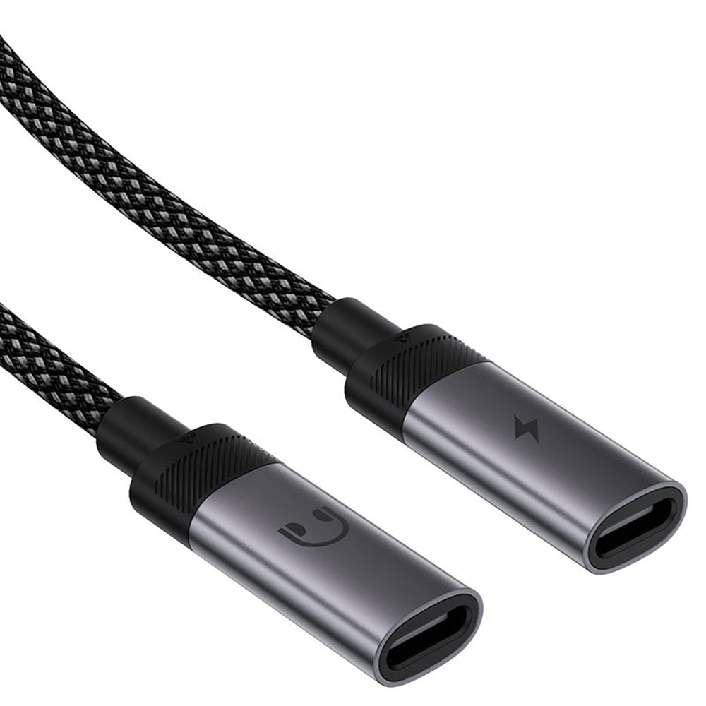 Audio adaptér USB-C - 2 x USB-C Acefast J14, Čierny