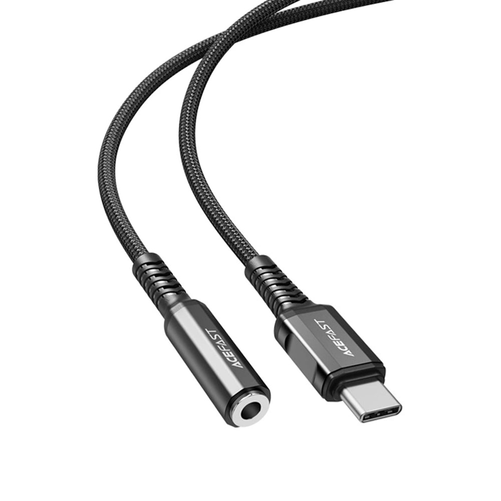 Audio adaptér USB-C - 3.5mm Acefast C1-07, Čierny