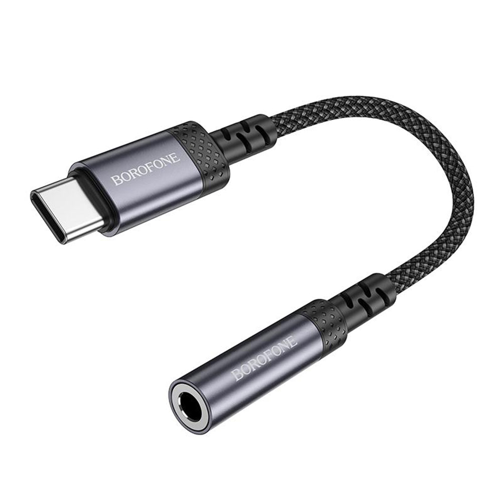 USB-C audio adaptér - 3,5 mm Borofone BV24, sivý