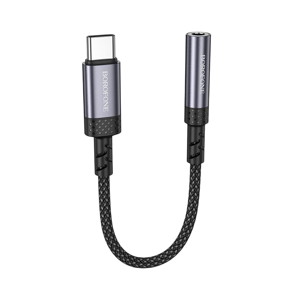 USB-C audio adaptér - 3,5 mm Borofone BV24, sivý