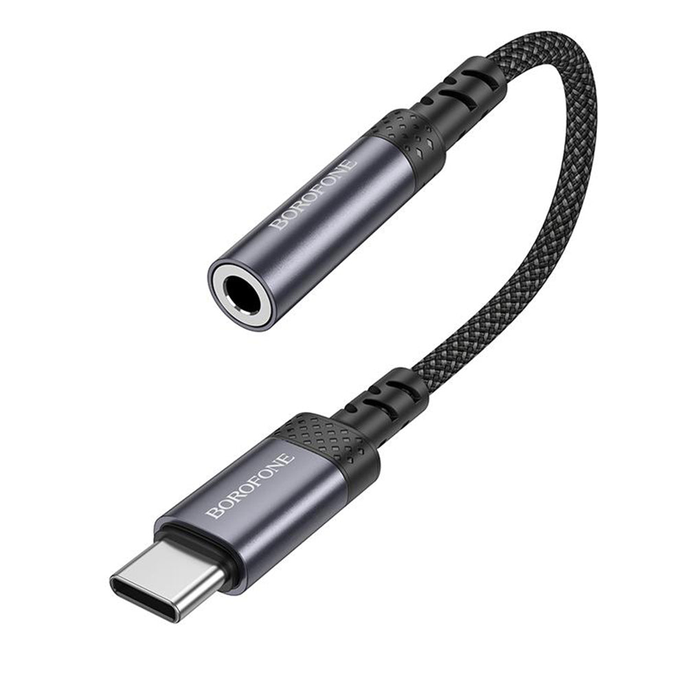 USB-C audio adaptér - 3,5 mm Borofone BV24, sivý