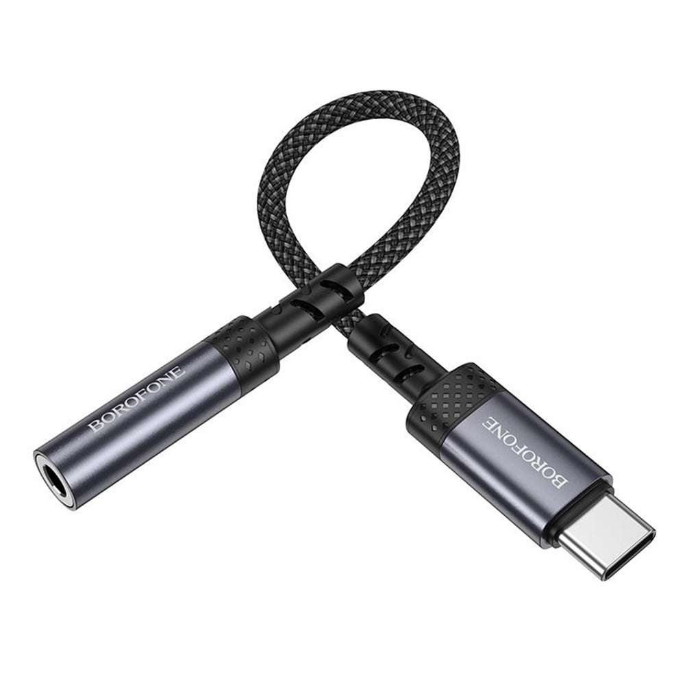 USB-C audio adaptér - 3,5 mm Borofone BV24, sivý