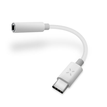 Audio adaptér USB-C - 3.5mm Fixed, Biely