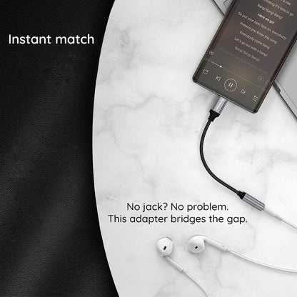 Audio adaptér USB-C - 3.5mm Techsuit AC12 FuseXound, Sivý, Sada 2 kusy