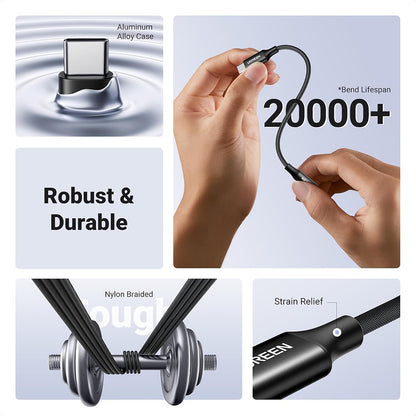 Audio adaptér USB-C - 3.5mm UGREEN AV161, Čierny