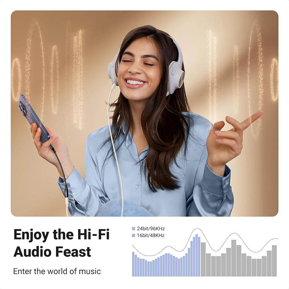 Audio adaptér USB-C - 3.5mm UGREEN AV161, Čierny