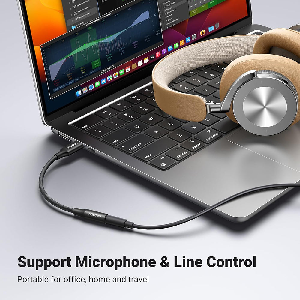 Audio adaptér USB-C - 3.5mm UGREEN AV161, Čierny
