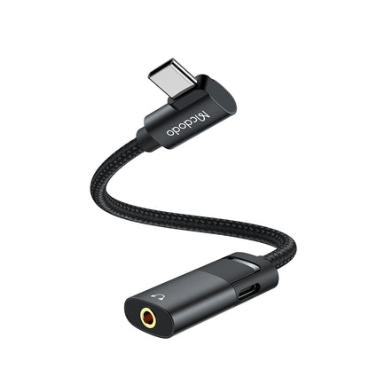 Audio adaptér USB-C - USB-C / 3.5mm McDodo CA-1880, Čierny