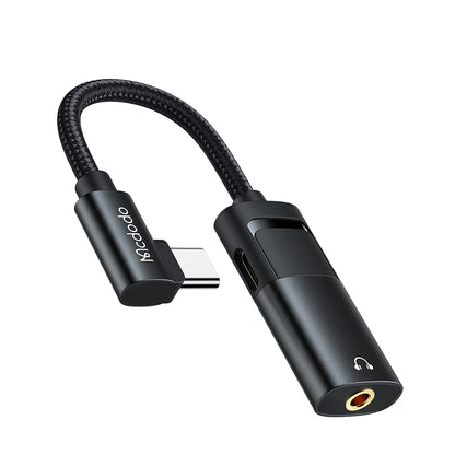 Audio adaptér USB-C - USB-C / 3.5mm McDodo CA-1880, Čierny