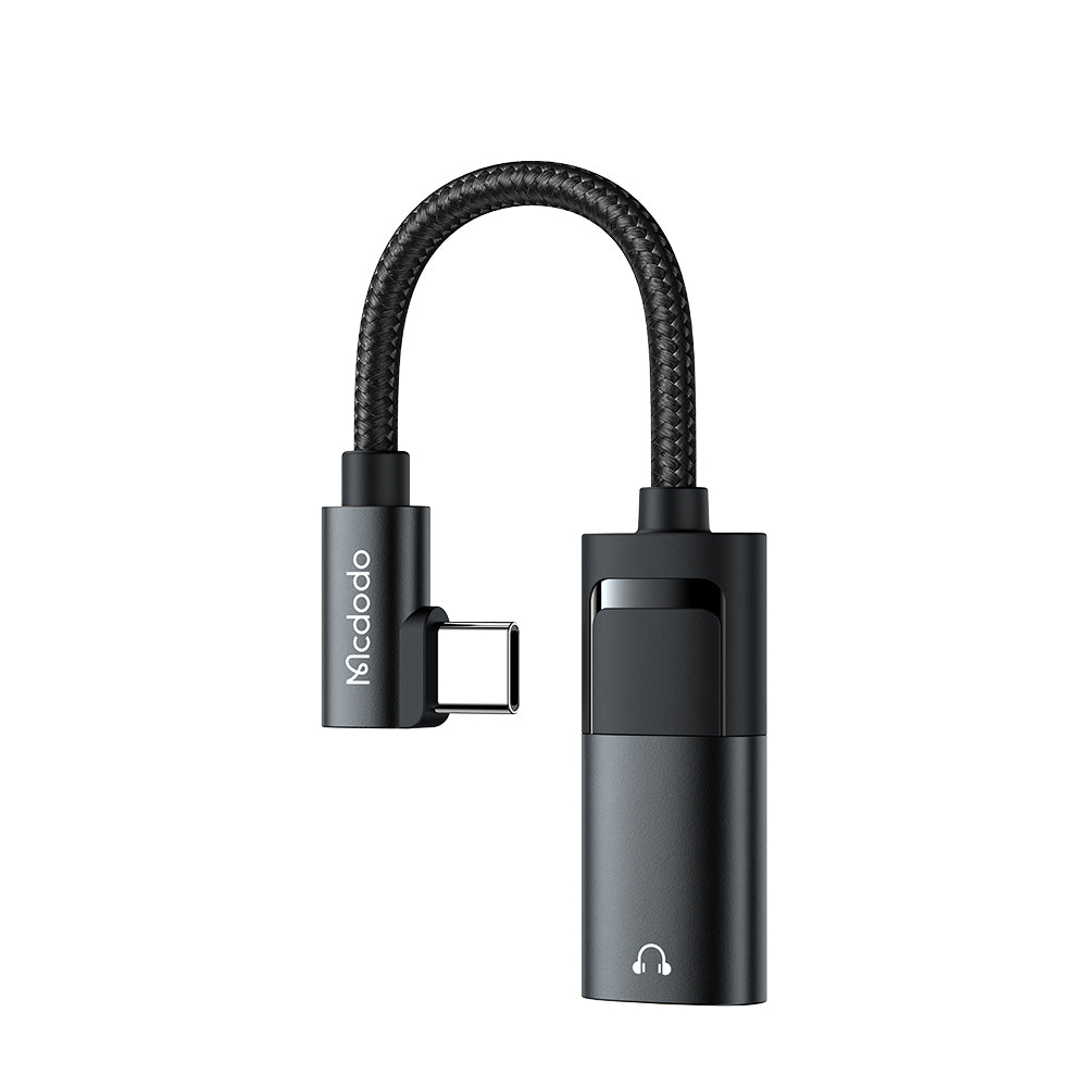 Audio adaptér USB-C - USB-C / 3.5mm McDodo CA-1880, Čierny