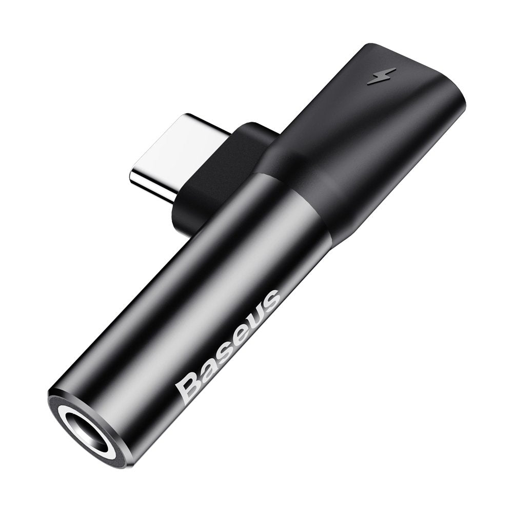 Audio adaptér USB-C - USB-C / 3,5 mm Baseus L41, čierny CATL41-01