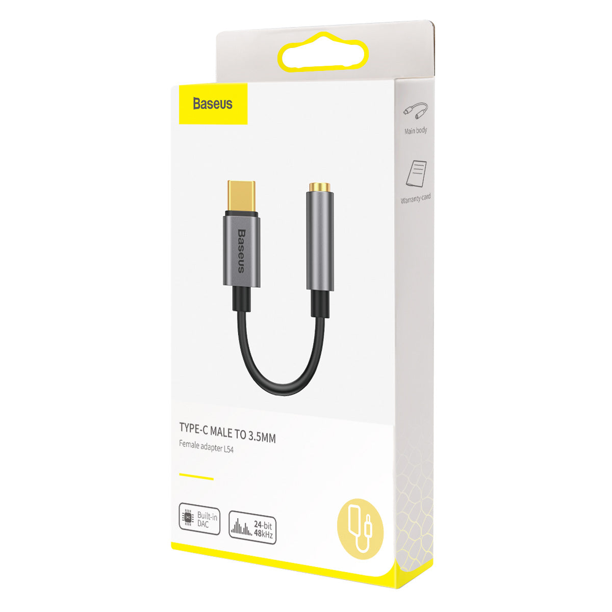 Audio adaptér 3,5 mm - USB-C Baseus L54, sivý CATL54-0G