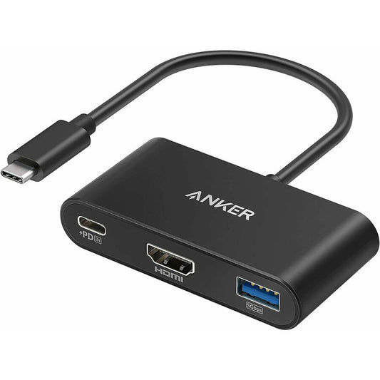 Audio a Video Adaptér USB-C - USB-C / HDMI / USB-A Anker PowerExpand, Čierny A8339HA1