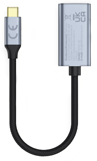 Audio a Video Adaptér USB-C - HDMI MaXlife MXHC-01, Sivý