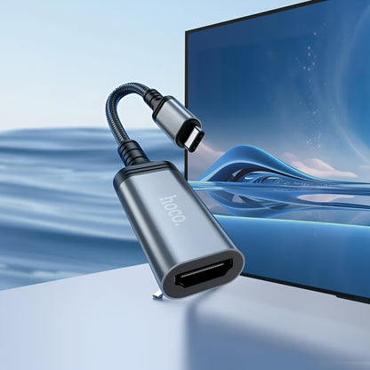 Audio a Video Adaptér USB-C - HDMI HOCO UA43A, Sivý