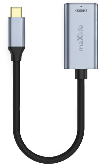 Audio a Video Adaptér USB-C - HDMI MaXlife MXHC-01, Sivý