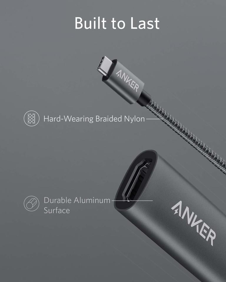 Audio a Video Adaptér USB-C - HDMI Anker 310, Sivý A83120A2
