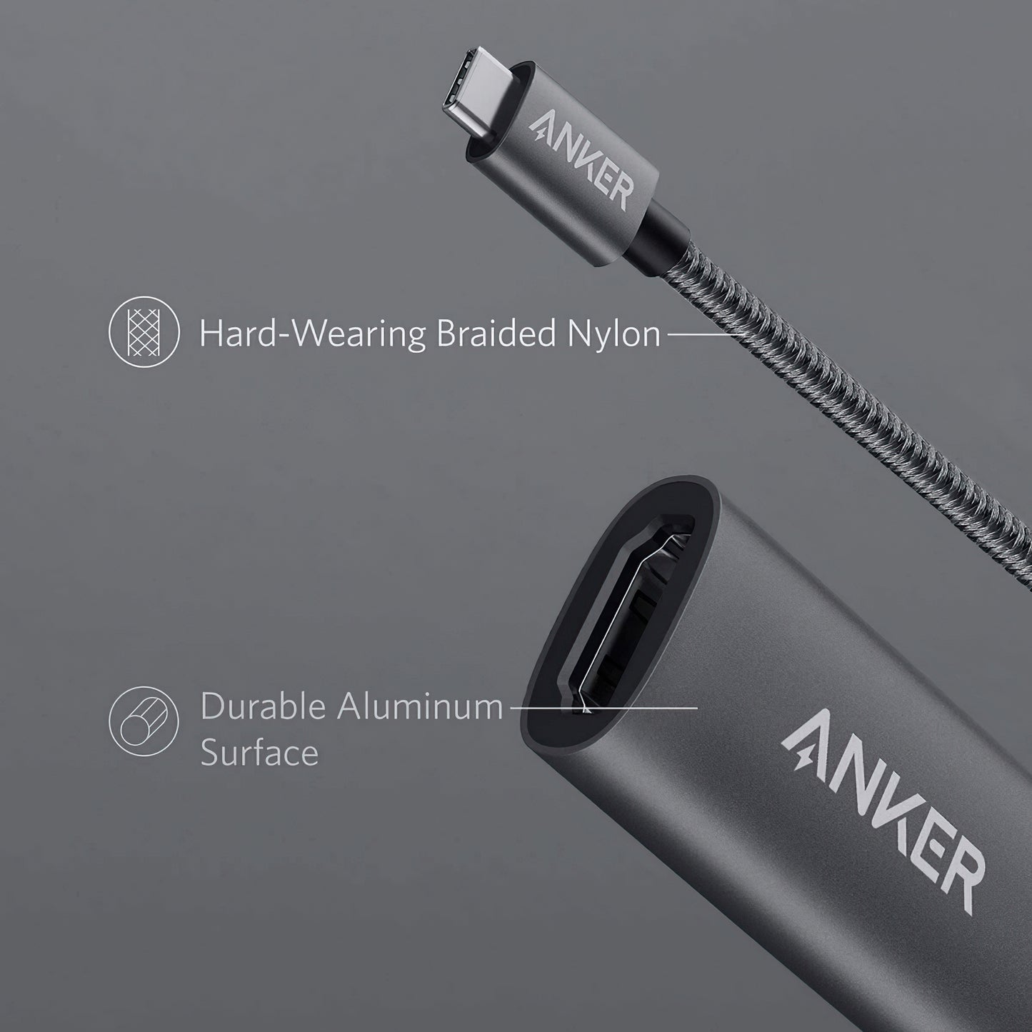 Audio a Video Adaptér USB-C - HDMI Anker PowerExpand+, Sivý A83120A1