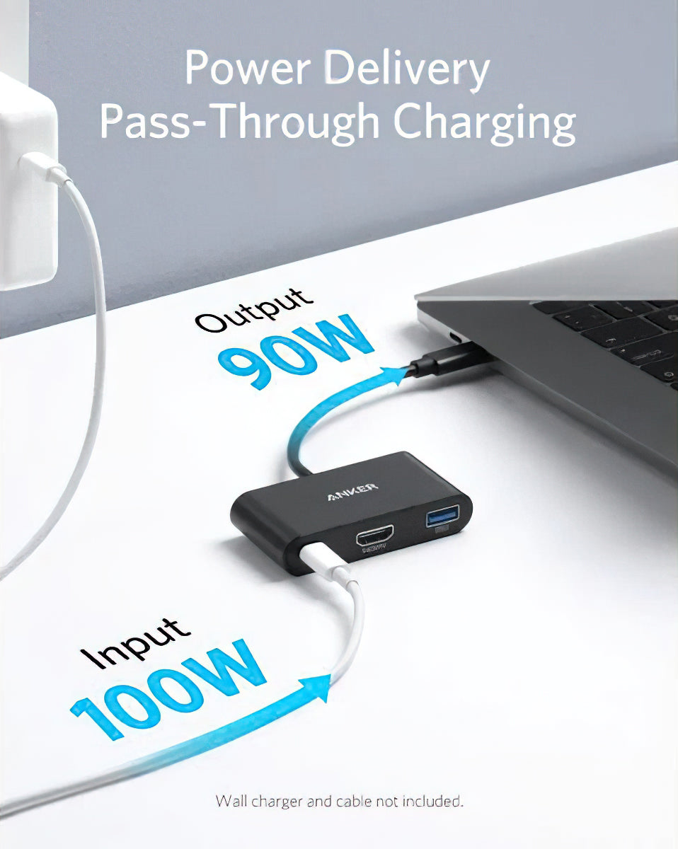 Audio a Video Adaptér USB-C - USB-C / HDMI / USB-A Anker PowerExpand, Čierny A8339HA1