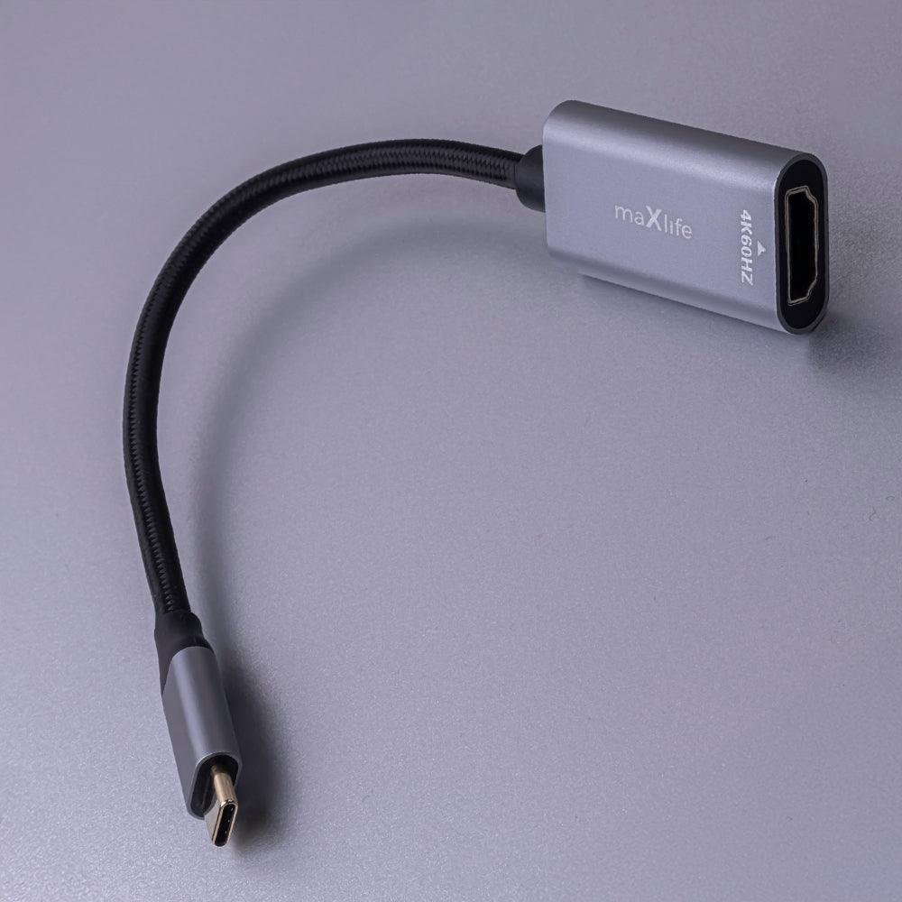 Audio a Video Adaptér USB-C - HDMI MaXlife MXHC-01, Sivý