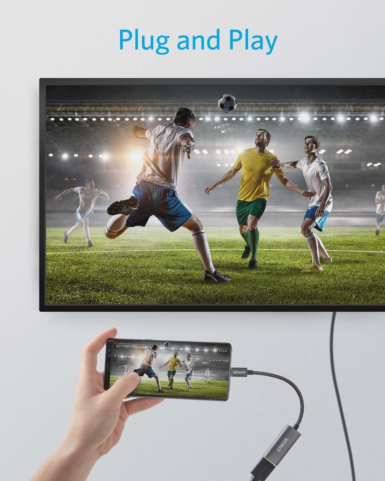 Audio a Video Adaptér USB-C - HDMI Anker 310, Sivý A83120A2