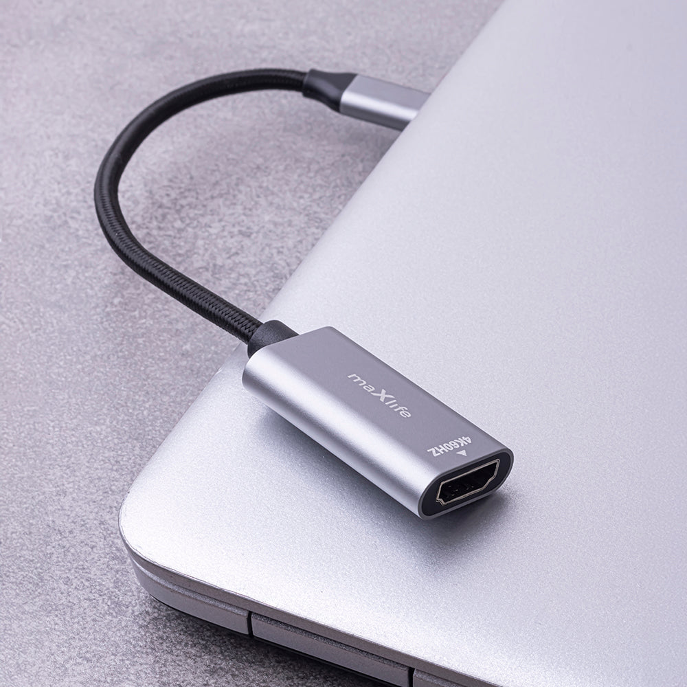 Audio a Video Adaptér USB-C - HDMI MaXlife MXHC-01, Sivý