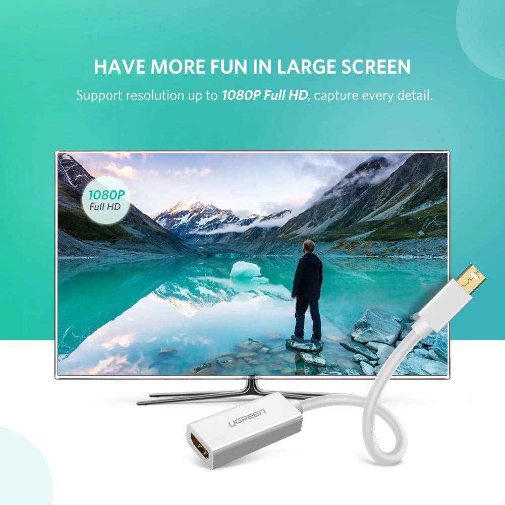 Video adaptér UGREEN MD112 (10461), MiniDisplayPort - HDMI, Čierny