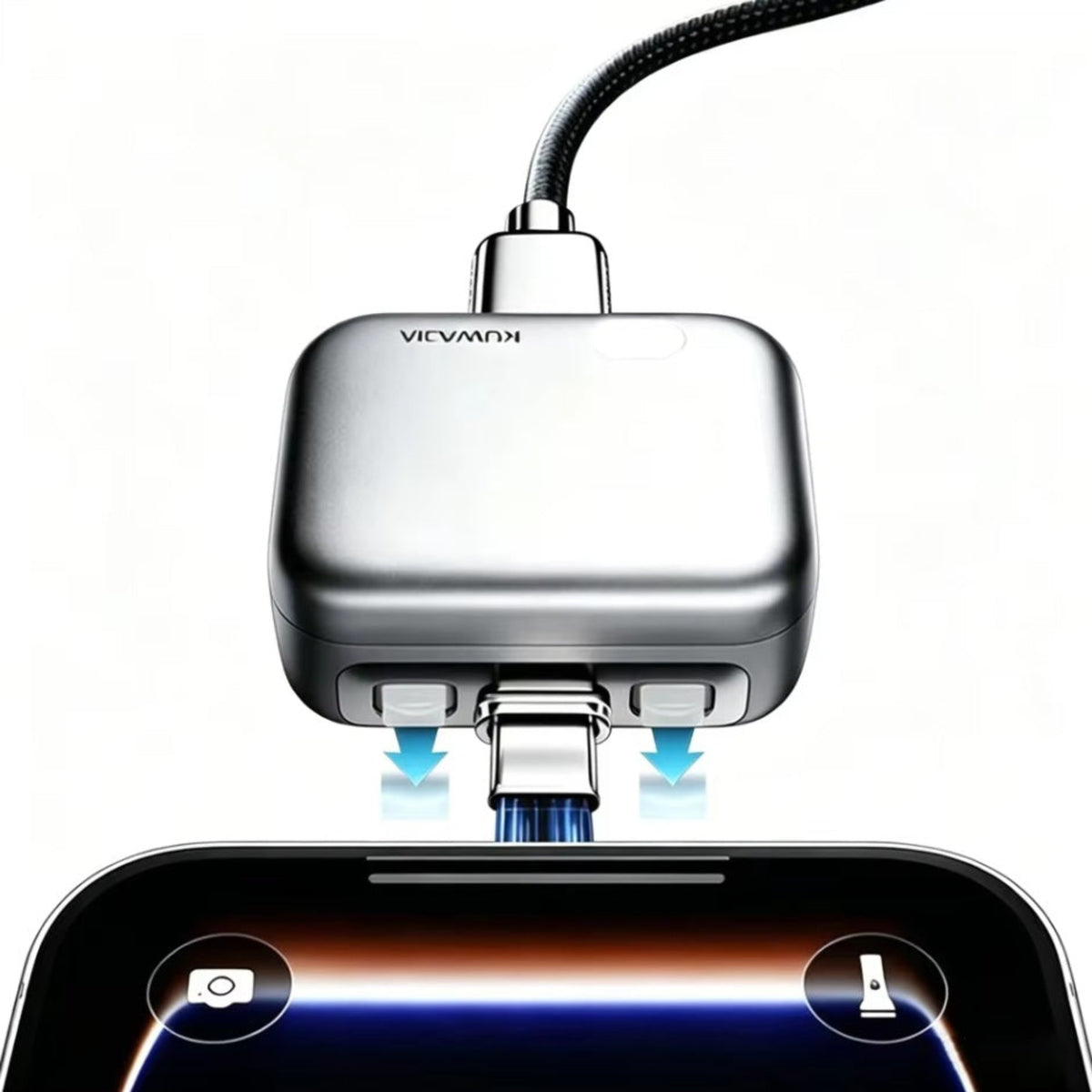 Forward KH-51 USB-C Auto Disconnect Car Adapter for Power Supply with Automatic Disconnection and Battery Protection, Silver