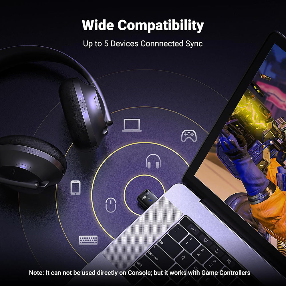 Bluetooth USB adaptér UGREEN CM748 (35058), Čierny