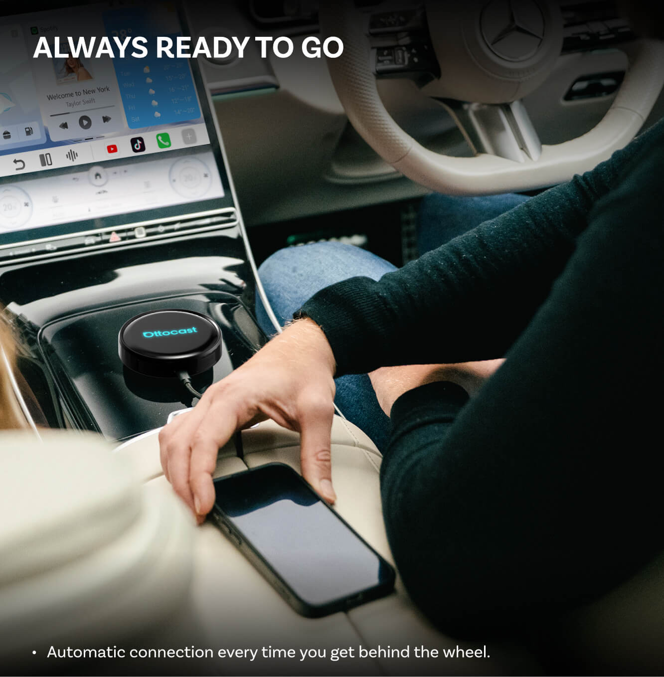 Bezdrôtový adaptér Carplay / Android Auto Ottocast OttoAibox P3 Pro pre Apple iPhone / Android Series PCS61-T