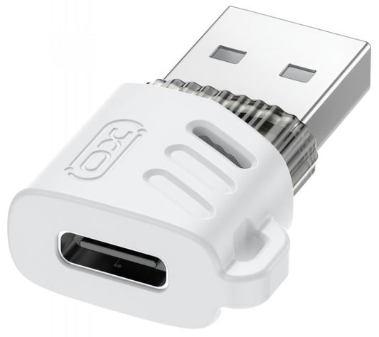 Adaptér na dáta a nabíjanie USB-C - USB-A XO Design NB256D, Biela