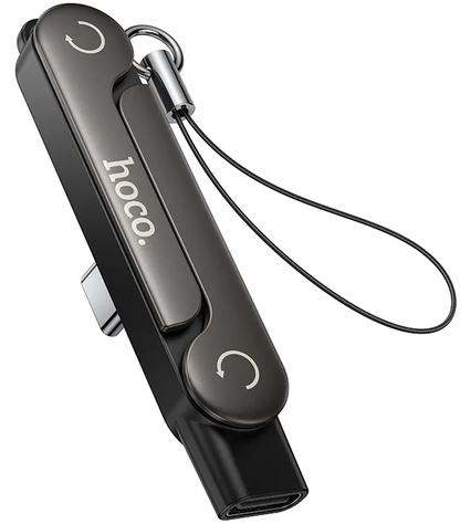 USB-C dátový a nabíjací adaptér - USB-C HOCO UA47A, čierny