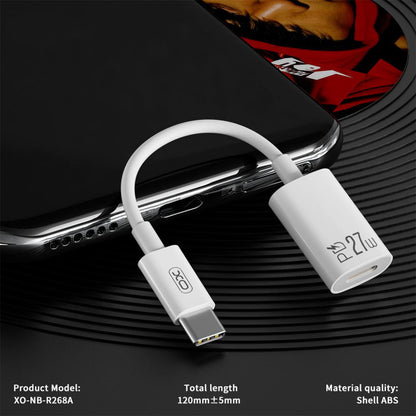 Adaptér pre dáta a nabíjanie USB-C - Lightning XO Design NB-R268A, Biela