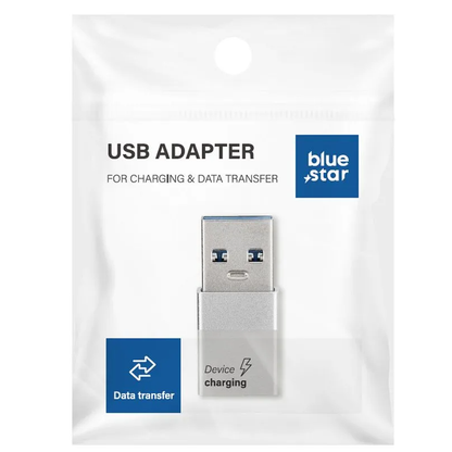 Adaptér na dáta a nabíjanie USB-C - USB-A Blue Star, biely