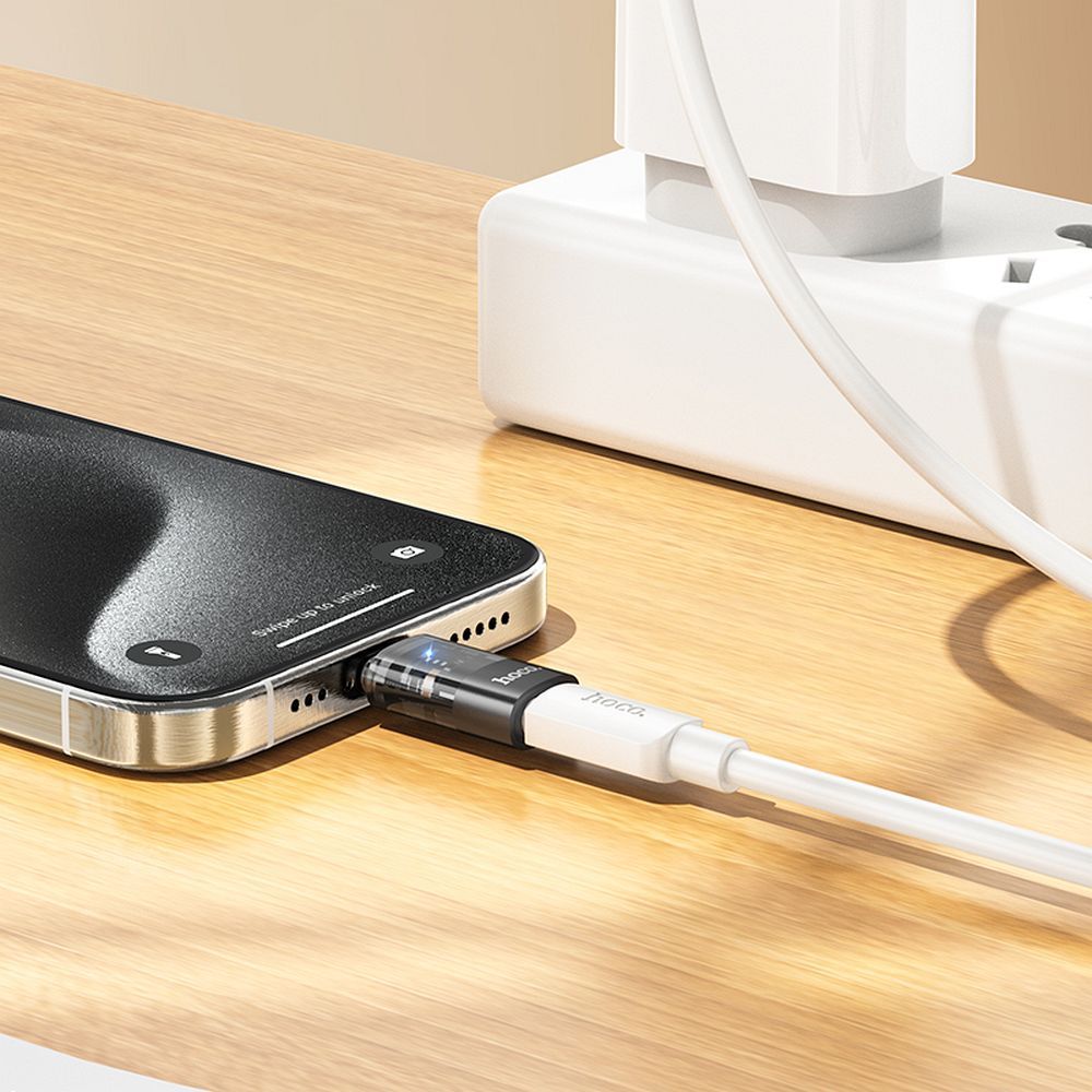 Adaptér pre dáta a nabíjanie Lightning - USB-C HOCO UA36D, Čierny