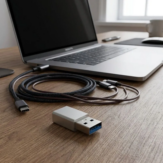 Adaptér na dáta a nabíjanie USB-C - USB-A Blue Star, biely