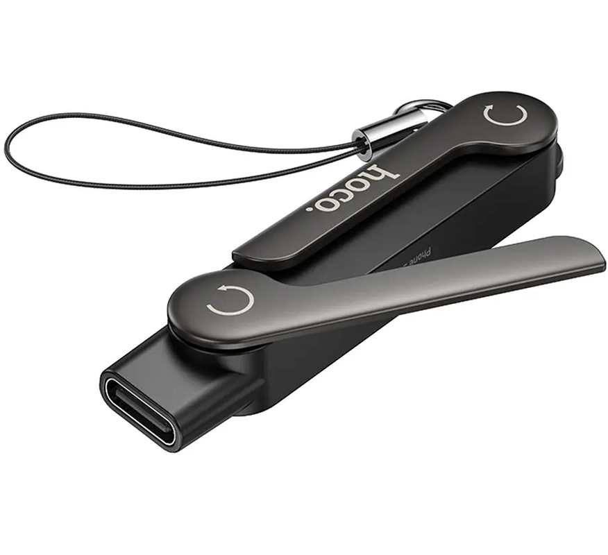 USB-C dátový a nabíjací adaptér - USB-C HOCO UA47A, čierny