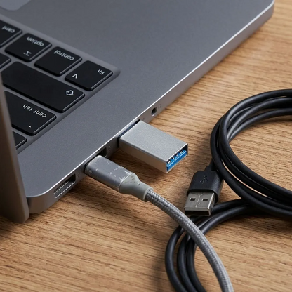 Adaptér na dáta a nabíjanie USB-C - USB-A Blue Star, biely